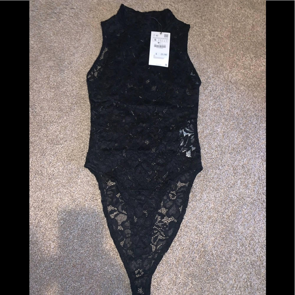 Zara Black Lace Bodysuit